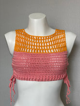 Load image into Gallery viewer, Starburst Ribbed Mesh Crop Top
