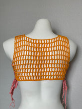 Load image into Gallery viewer, Starburst Ribbed Mesh Crop Top
