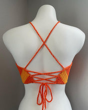 Load image into Gallery viewer, Candy Corn Spider Web Crop Top
