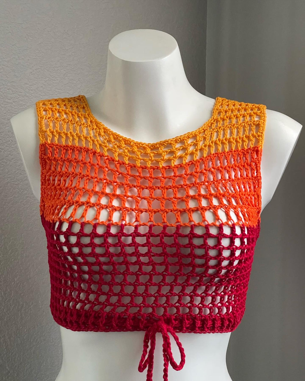 Mesh Flame Crop Top