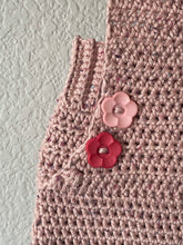 Load image into Gallery viewer, Pink Baby Romper with Flower Button
