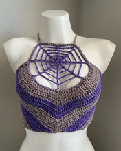 Load image into Gallery viewer, Ursula Spider Web Crop Top
