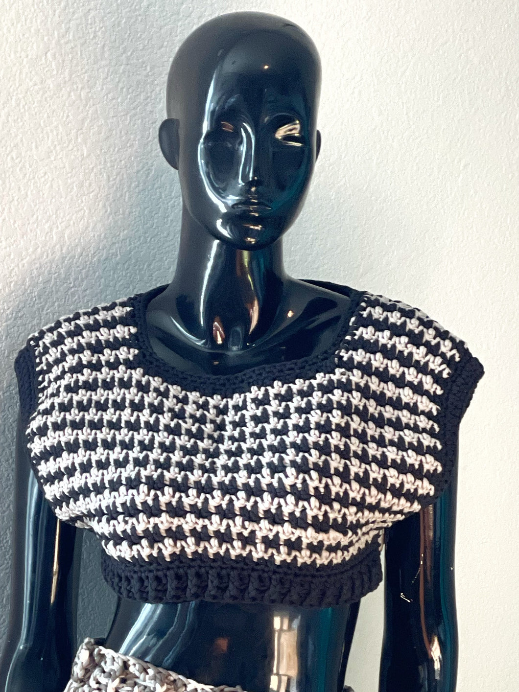 Houndstooth Crop Top